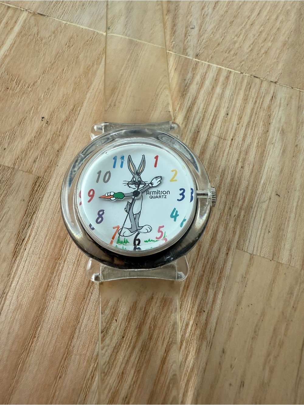 Warner bros Armitron bugs bunny transparent watch NEW BATTERY